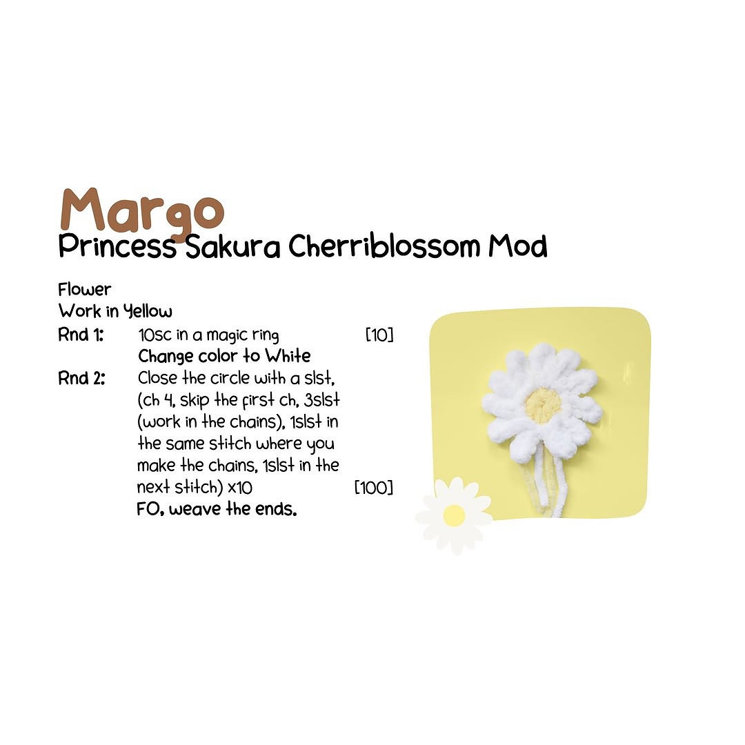 Crochet Pattern for Cute Amigurumi Bee with Daisy