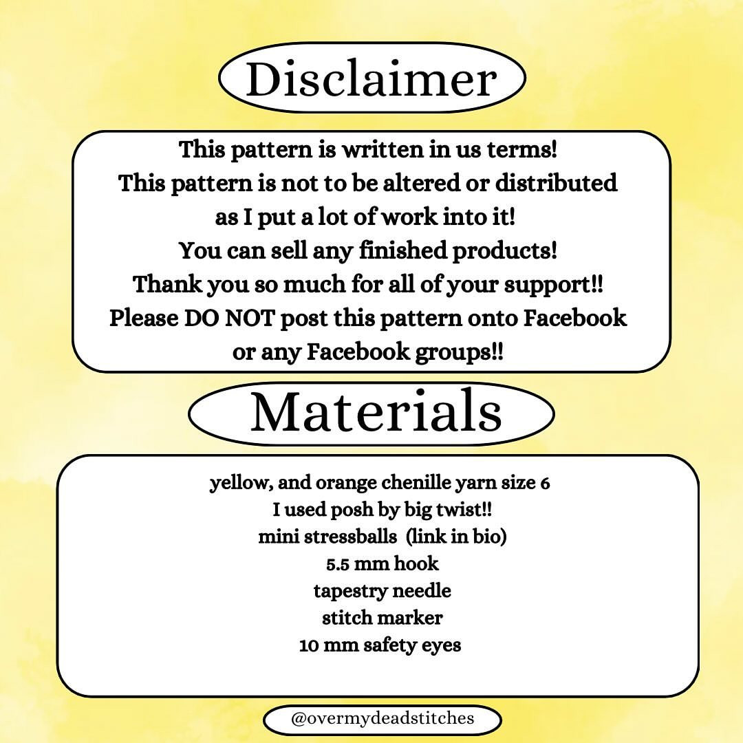 Crochet Pattern for Cute Chick Stress Ball Toy