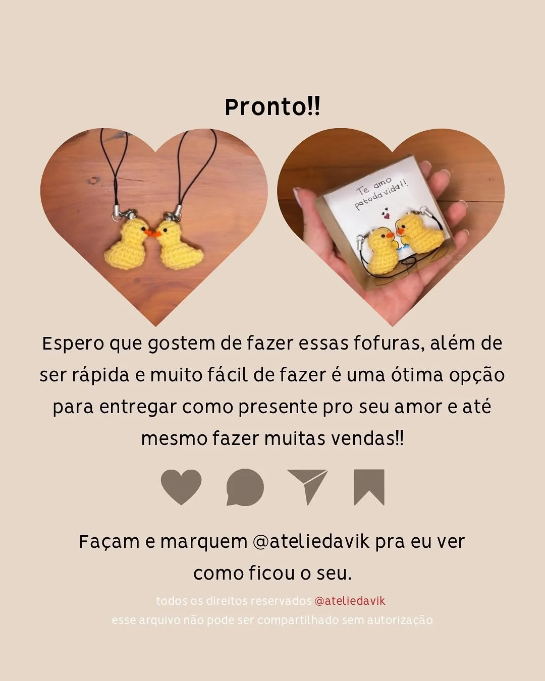 Crochet Pattern for Cute Duck Couple Keychains