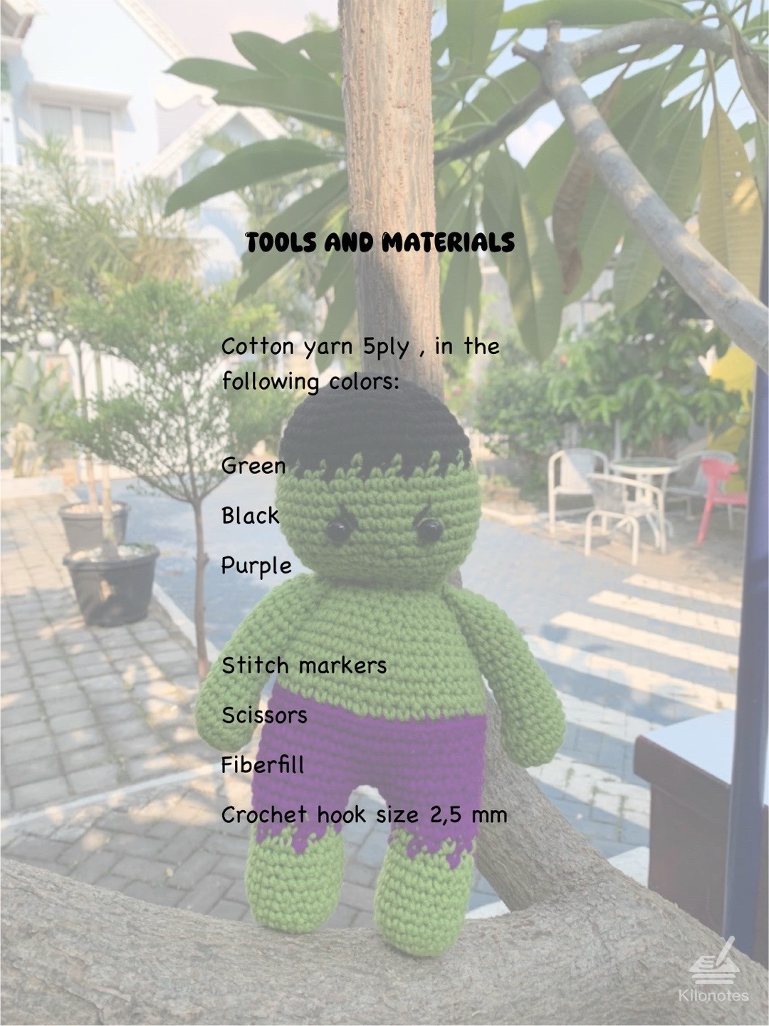 Crochet Pattern for Cute Green Monster Doll Hulk Pattern Amigurumi