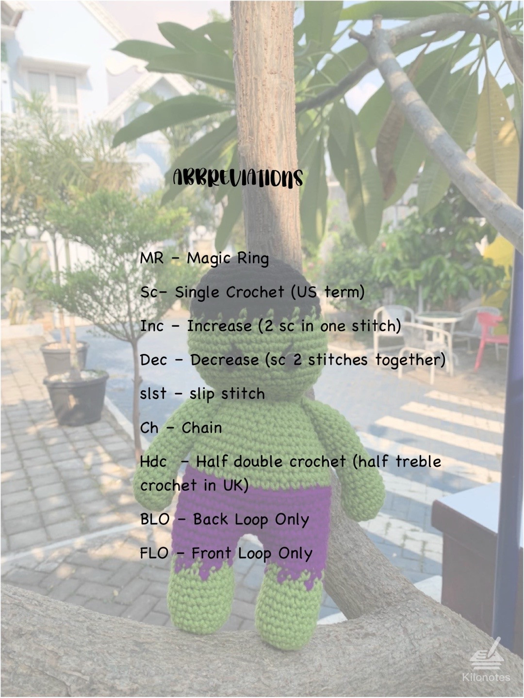 Crochet Pattern for Cute Green Monster Doll Hulk Pattern Amigurumi