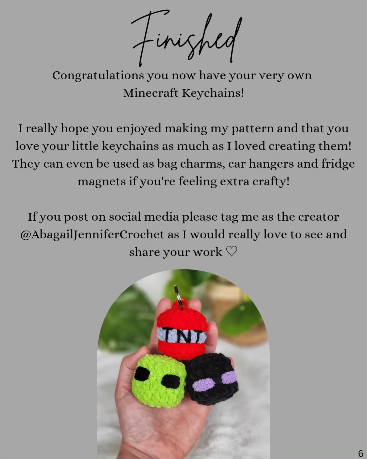 Crochet Pattern for Cute Minecraft Keychains - Free Download