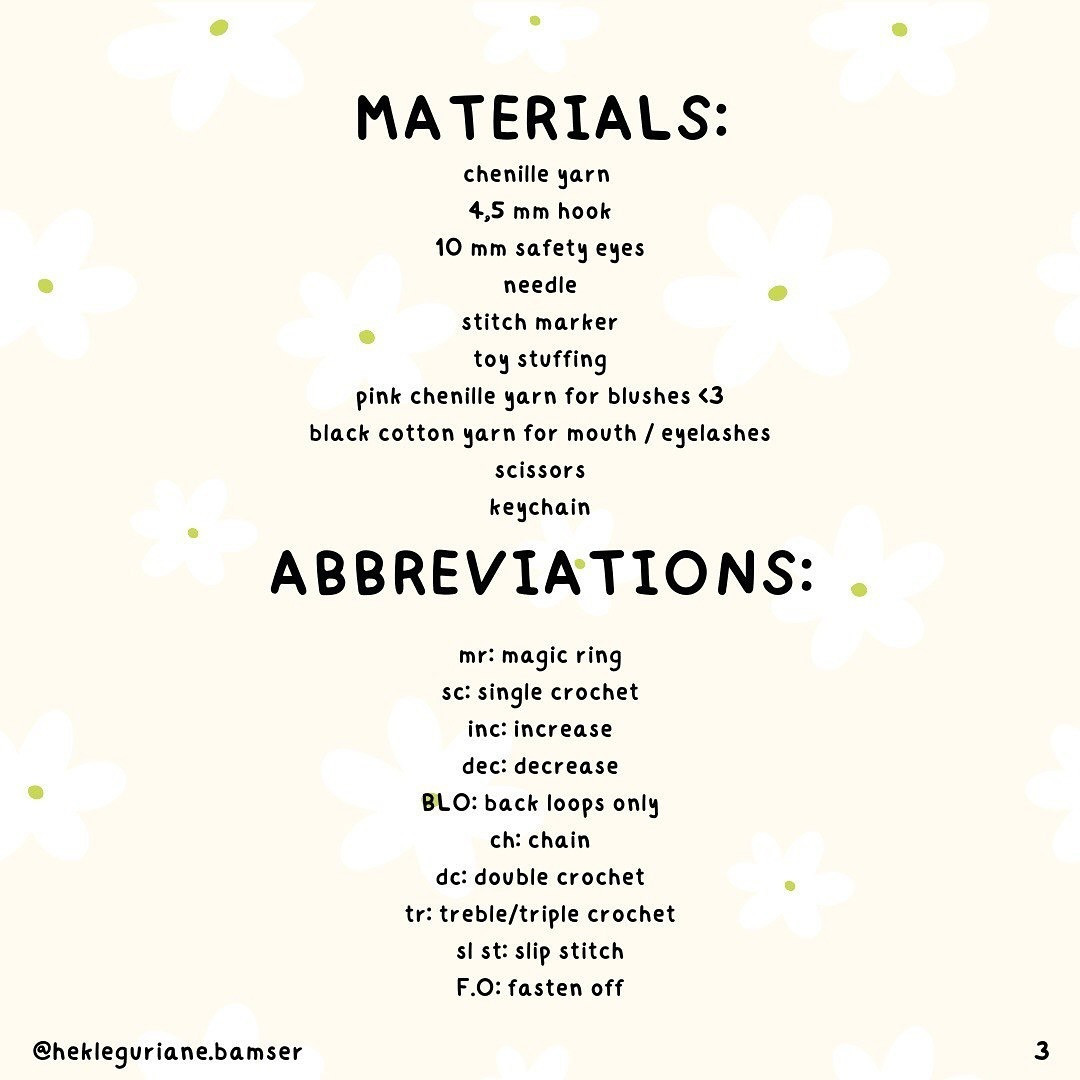 Crochet Pattern for Cute Mini Flower Keychain Toy