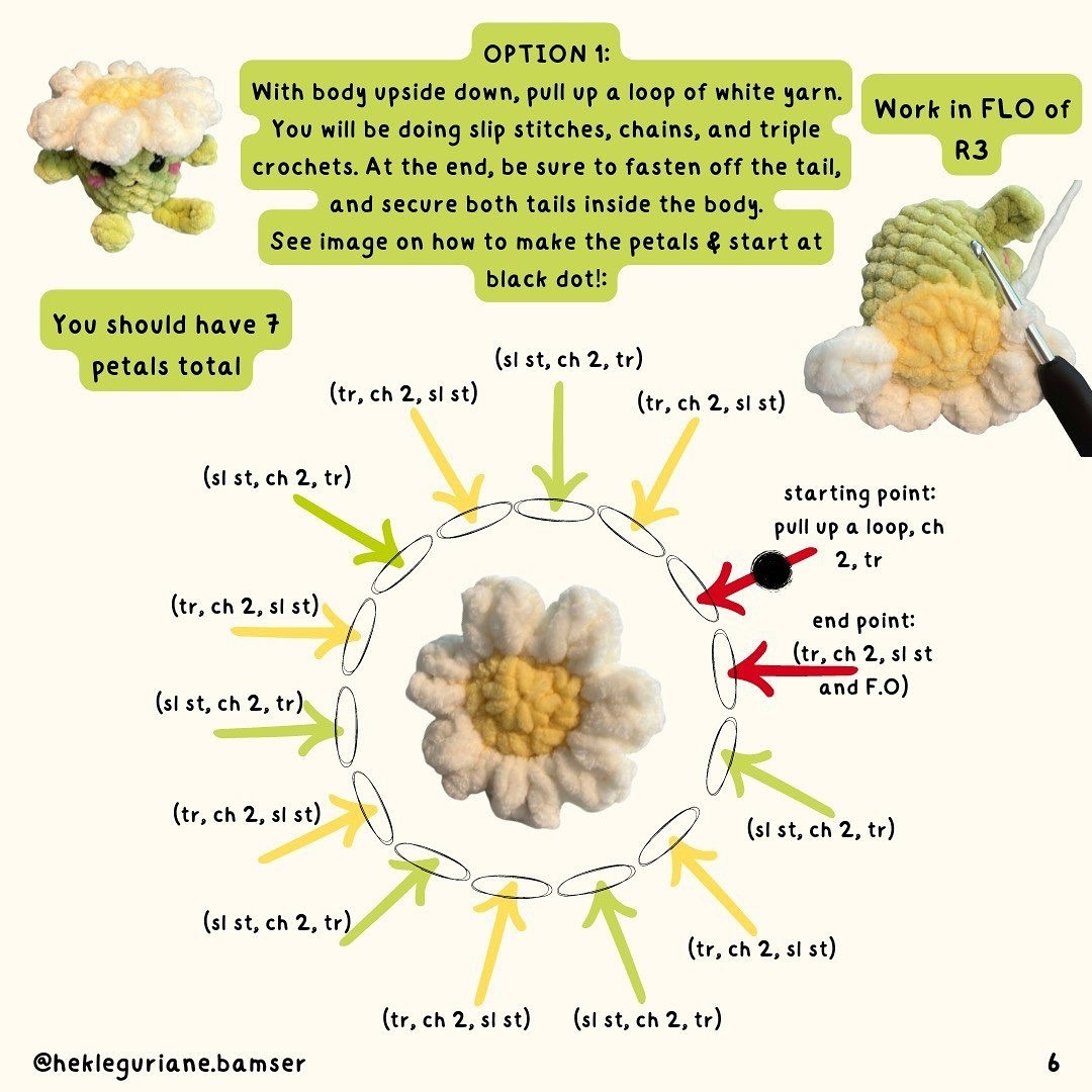 Crochet Pattern for Cute Mini Flower Keychain Toy