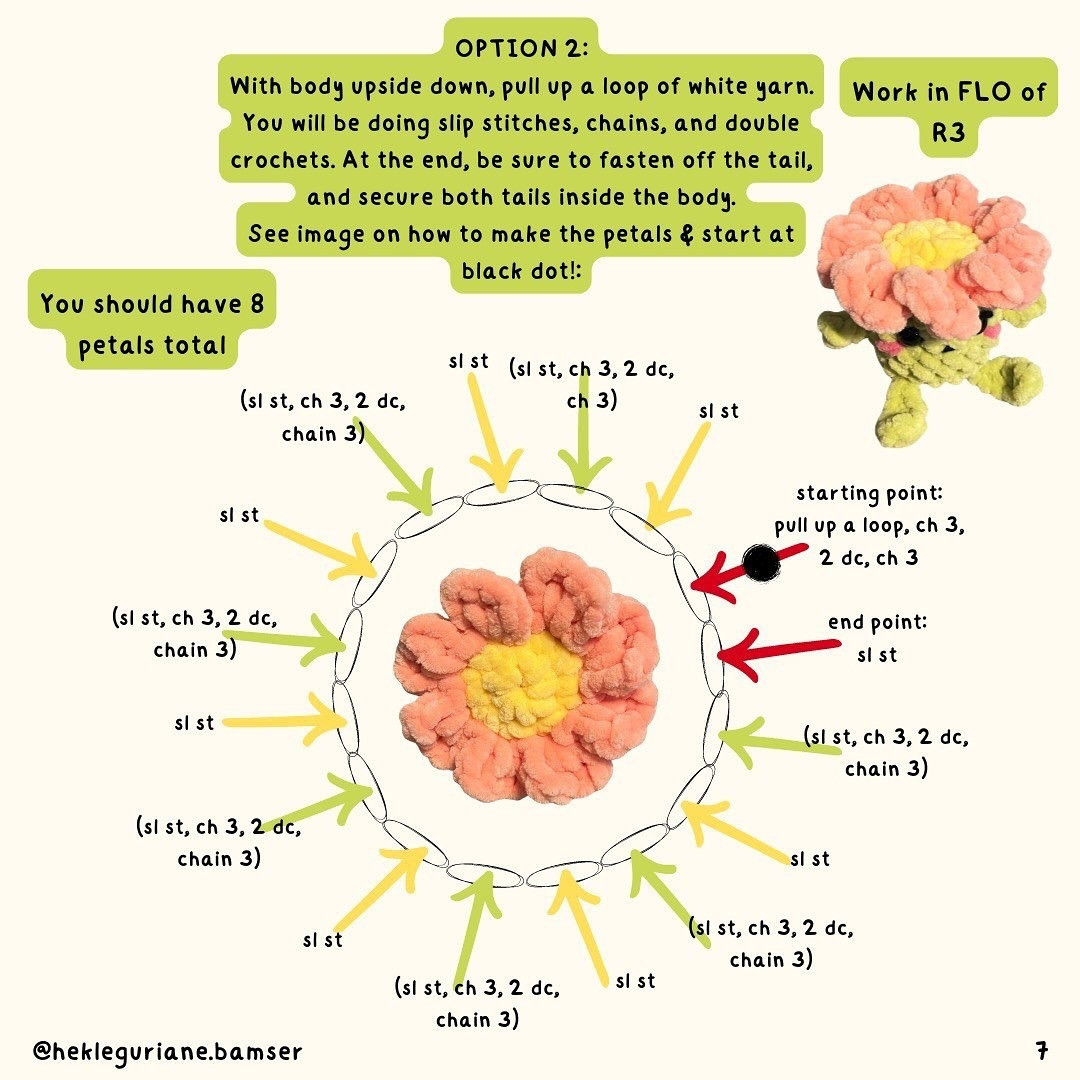 Crochet Pattern for Cute Mini Flower Keychain Toy