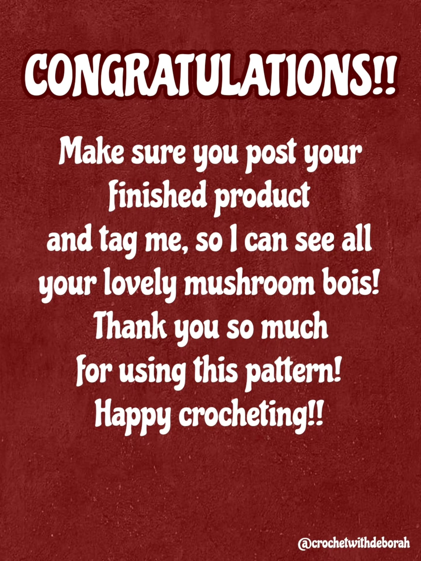 Crochet Pattern for Cute Mushroom Plushie with Red Hat