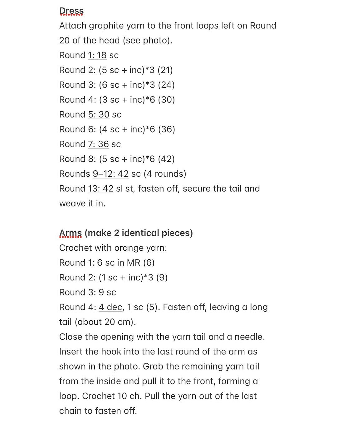 Crochet Pattern for Cute Pumpkin Witch Doll