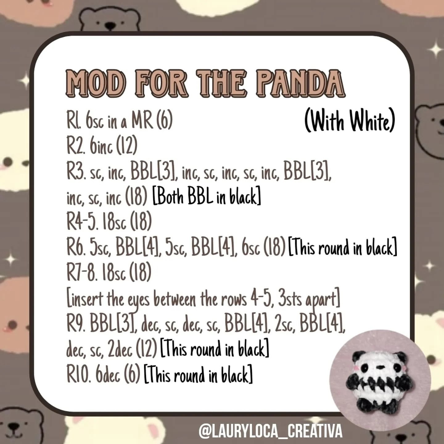 Crochet Pattern for Cute Smool Bears Amigurumi