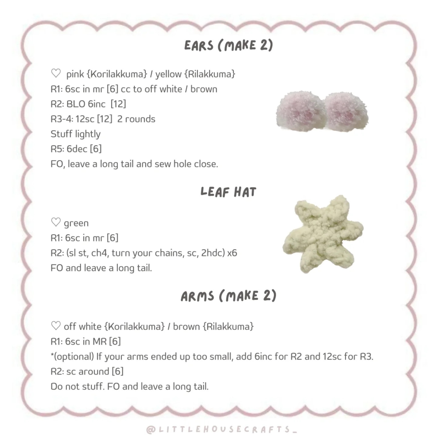 Crochet Pattern for Cute Strawberry Kuma Bears