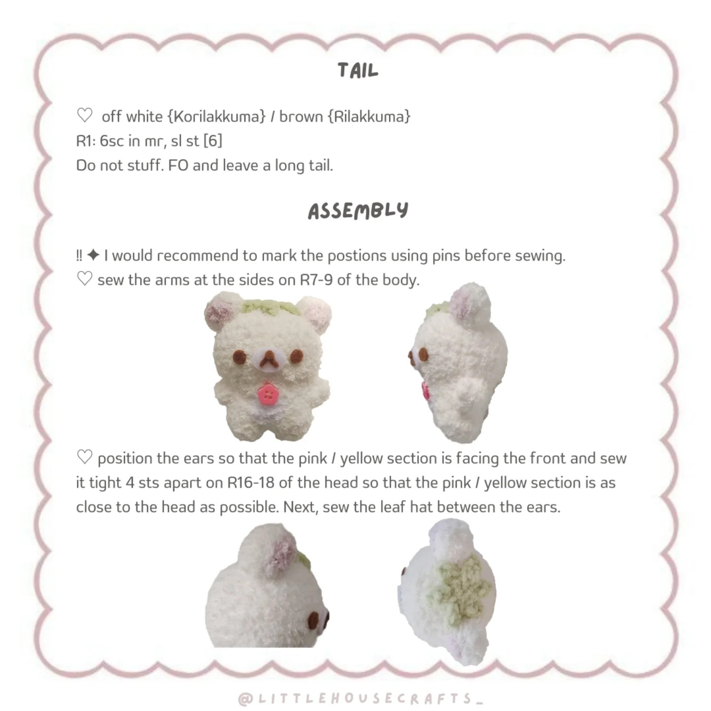 Crochet Pattern for Cute Strawberry Kuma Bears