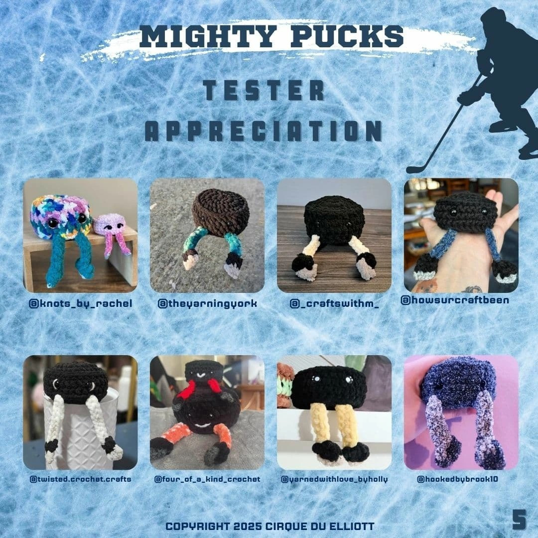 Crochet Pattern for Ice Hockey Pucks - Free and Easy to Follow