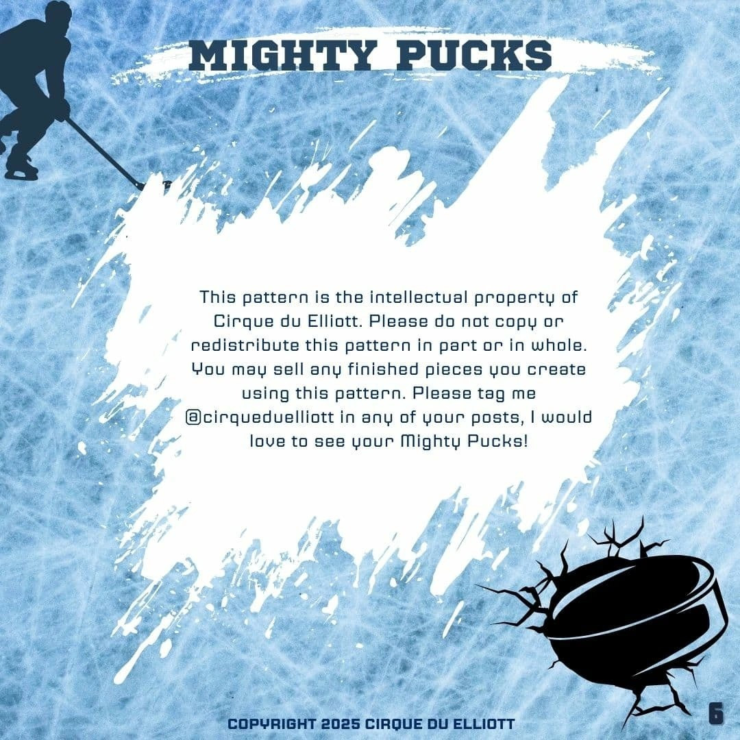 Crochet Pattern for Ice Hockey Pucks - Free and Easy to Follow