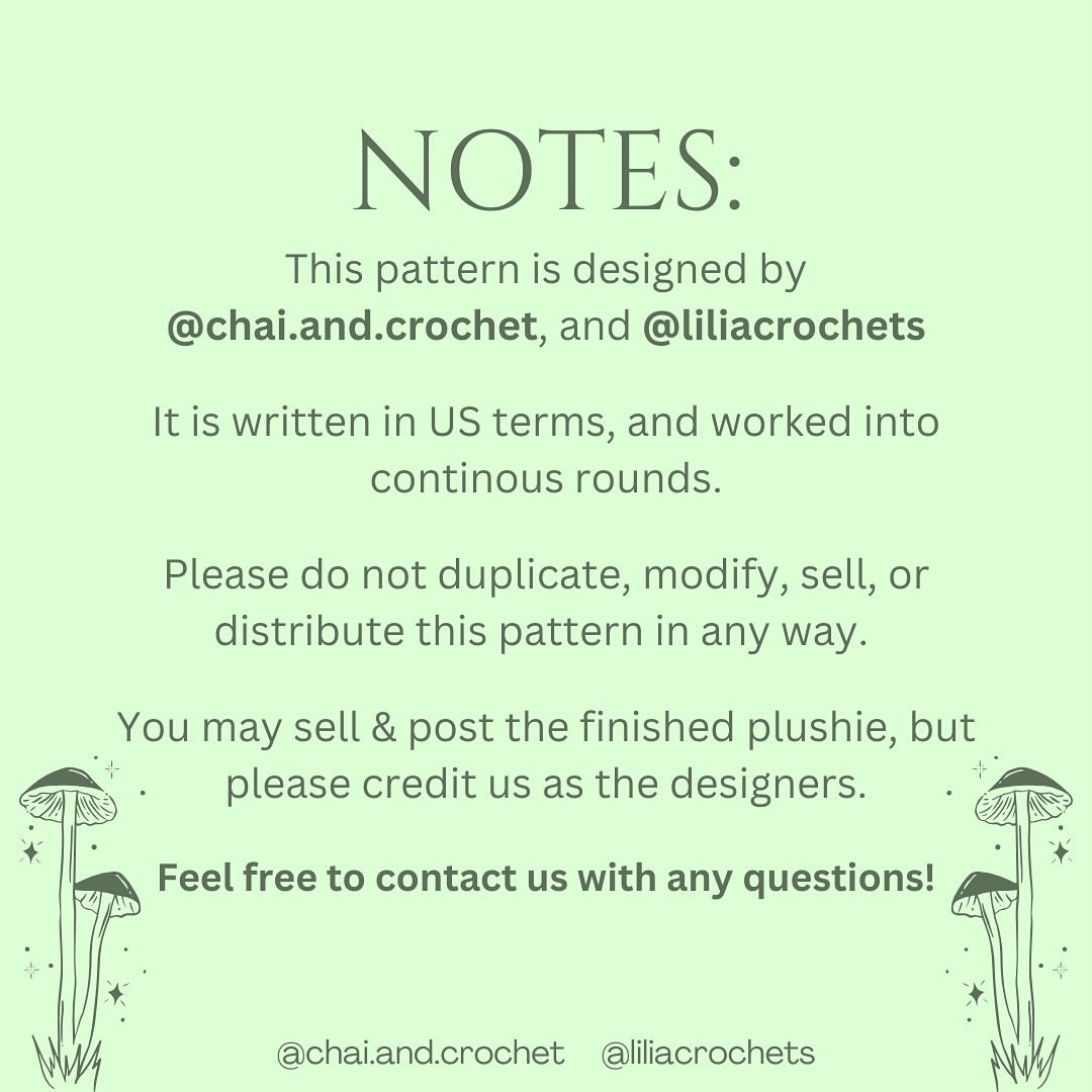 Crochet Pattern for Jumbo Huggable Mushroom Plush Toy