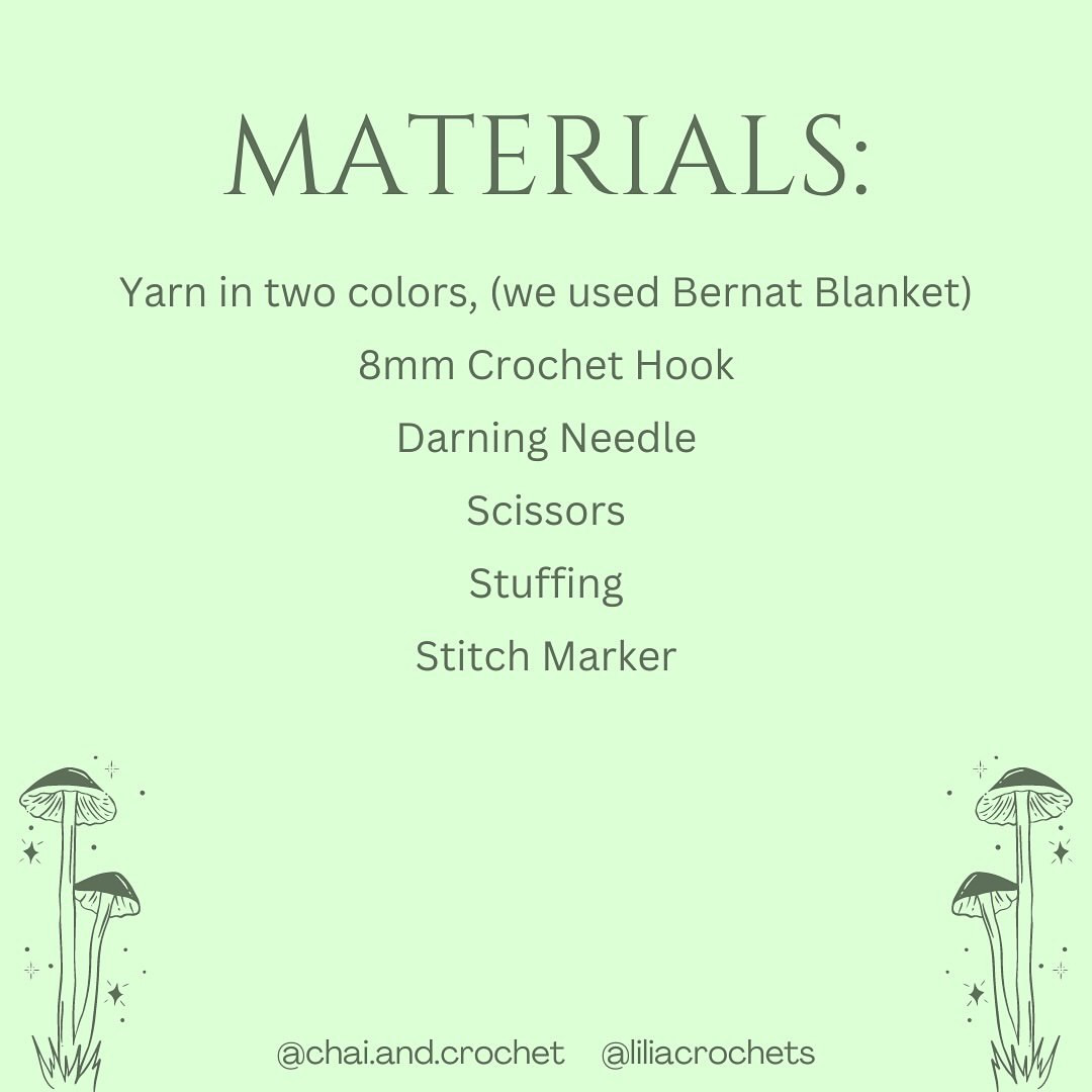 Crochet Pattern for Jumbo Huggable Mushroom Plush Toy