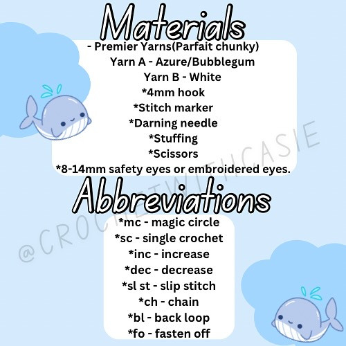 Crochet Pattern: Wally the Whale Amigurumi Toy