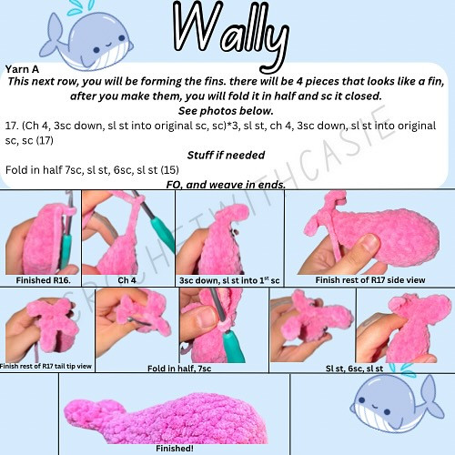 Crochet Pattern: Wally the Whale Amigurumi Toy