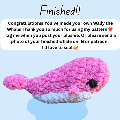 Crochet Pattern: Wally the Whale Amigurumi Toy