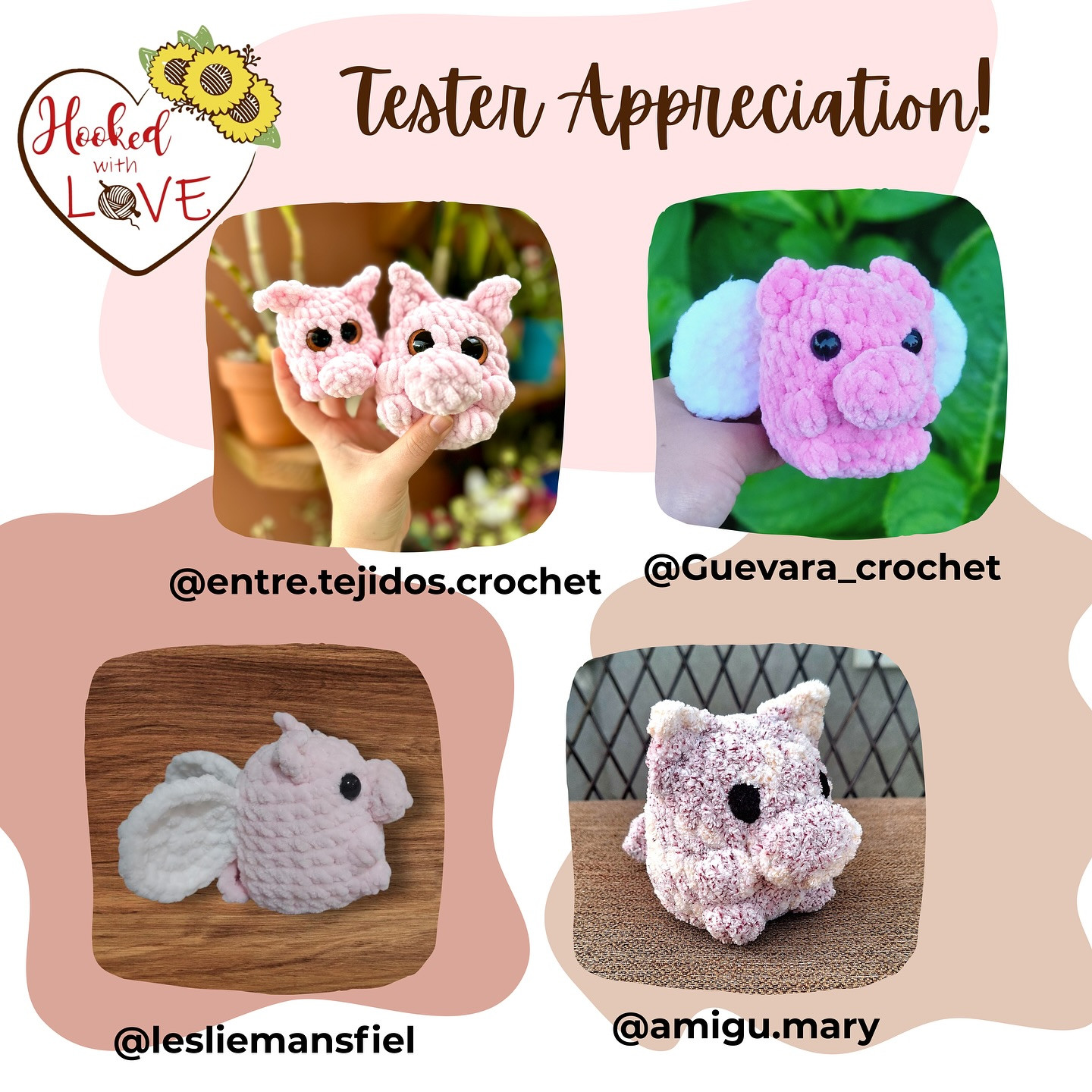 Crochet Piglet Sue Pattern - Adorable Pig Plushies