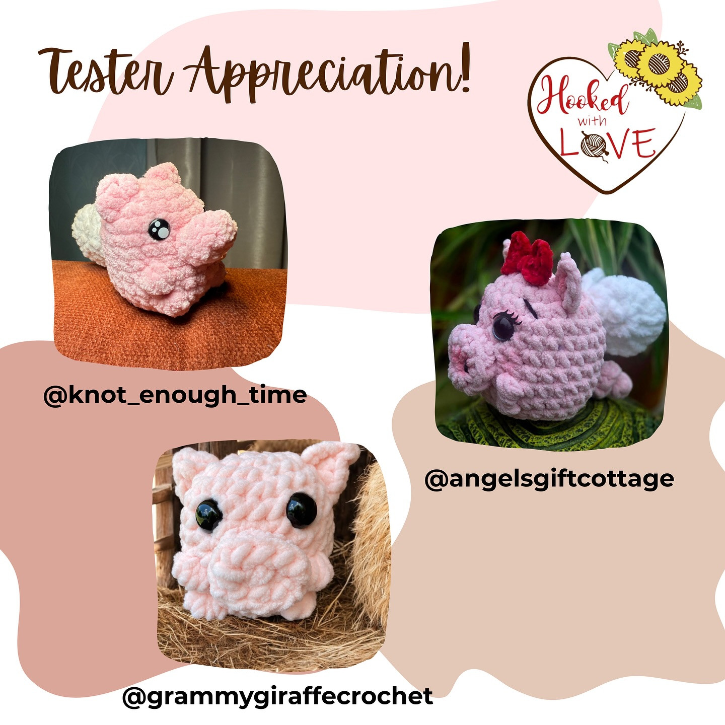 Crochet Piglet Sue Pattern - Adorable Pig Plushies