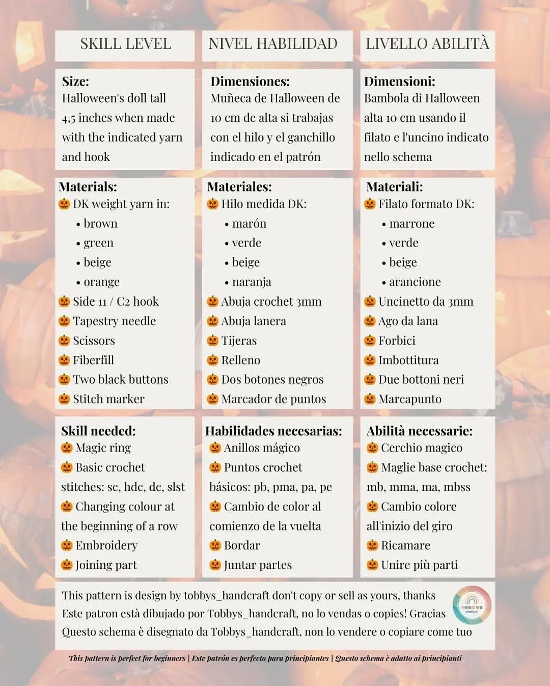 Crochet Pumpkin Doll Pattern - Quick and Easy Free Guide