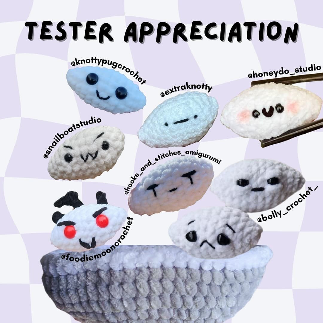 Crochet Rice and Bowl Pattern for Beginners