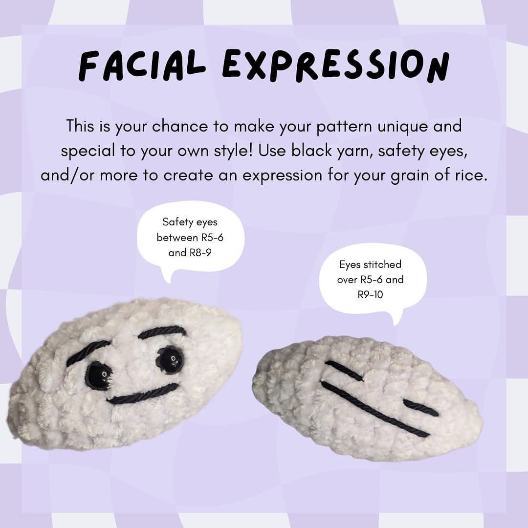 Crochet Rice and Bowl Pattern for Beginners