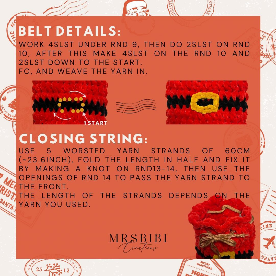 Crochet Santa Bag for Christmas Chocolates