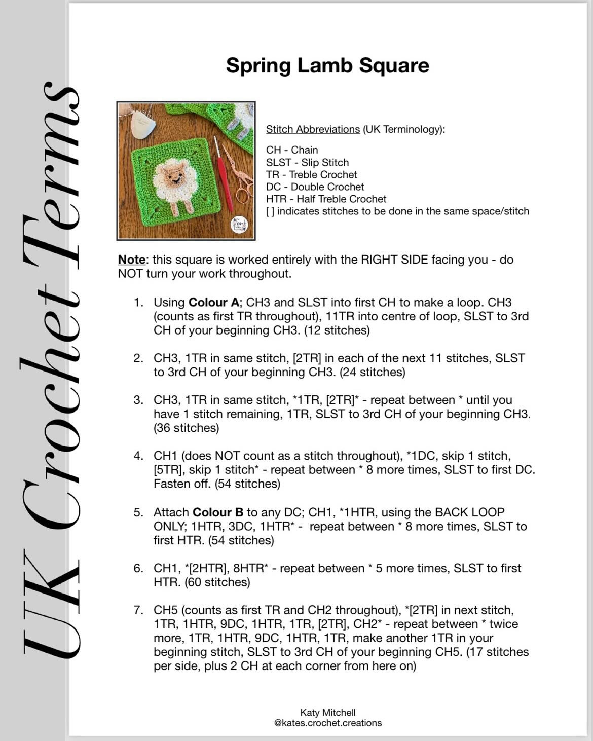 Crochet Sheep Square Pattern for Cute Home Decor Projects