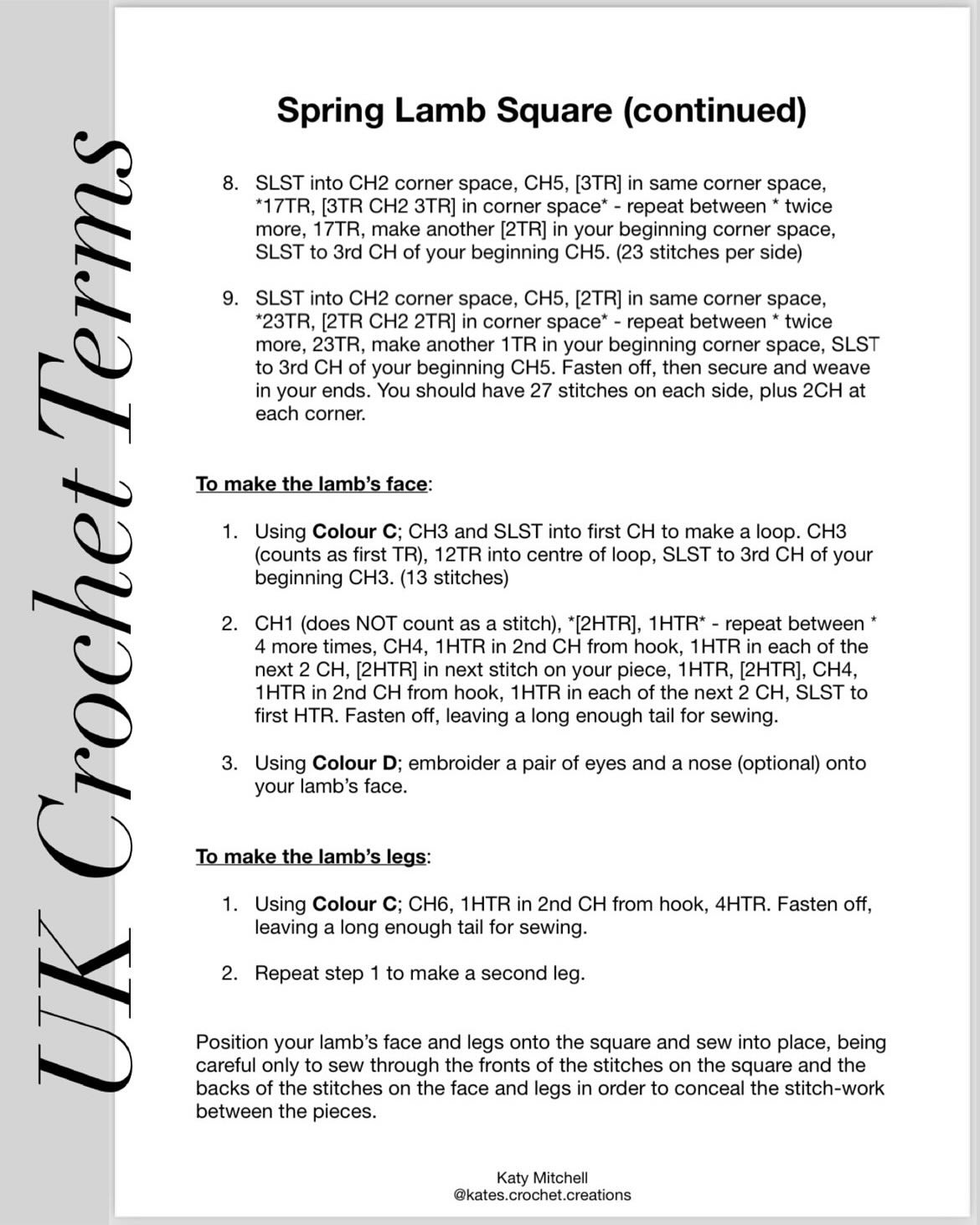 Crochet Sheep Square Pattern for Cute Home Decor Projects