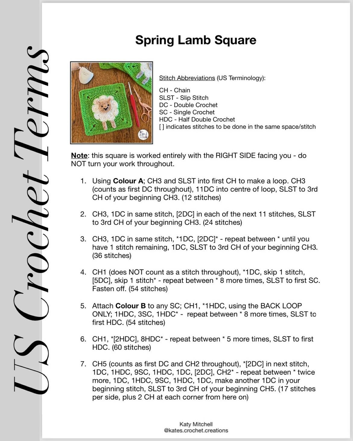 Crochet Sheep Square Pattern for Cute Home Decor Projects