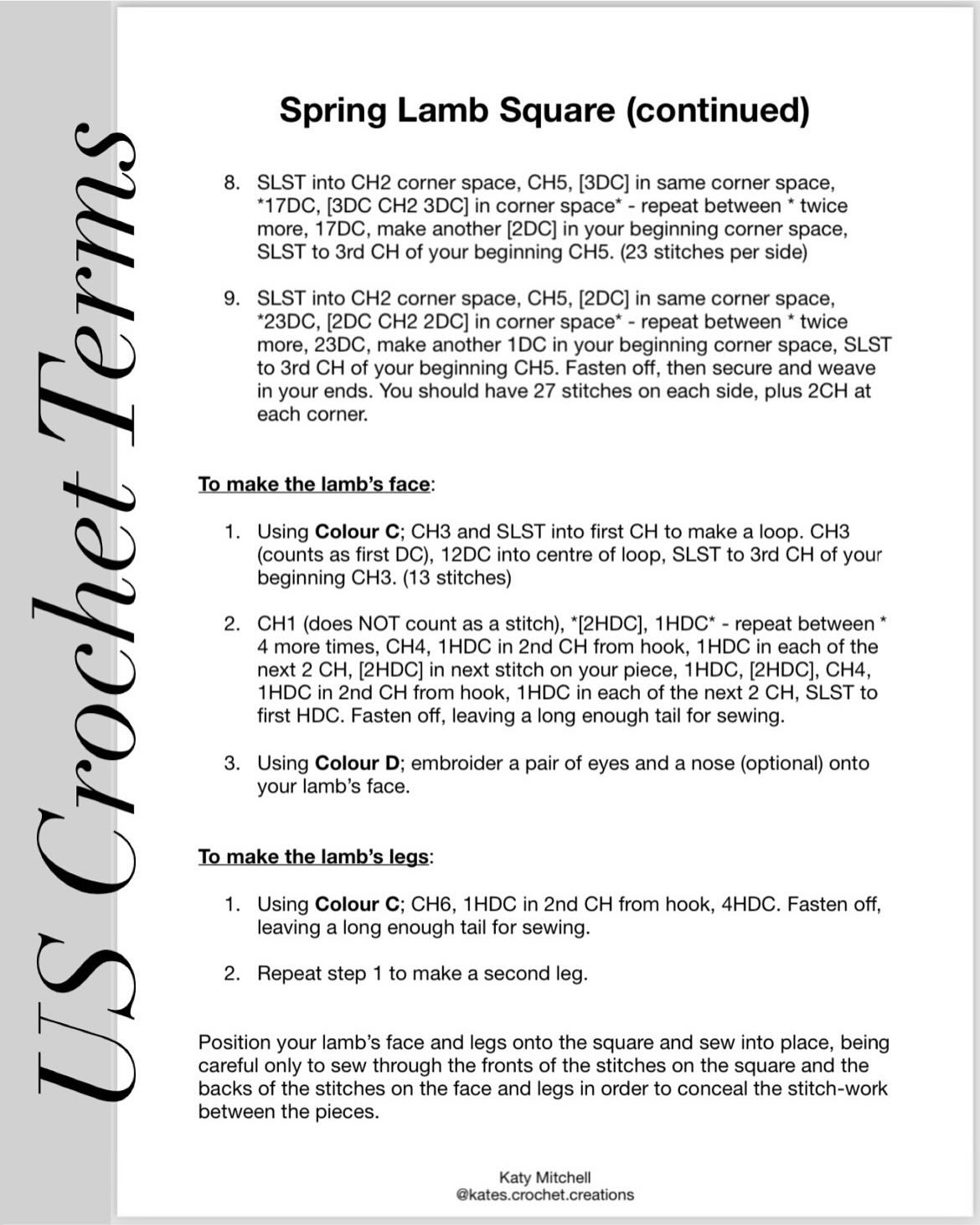 Crochet Sheep Square Pattern for Cute Home Decor Projects