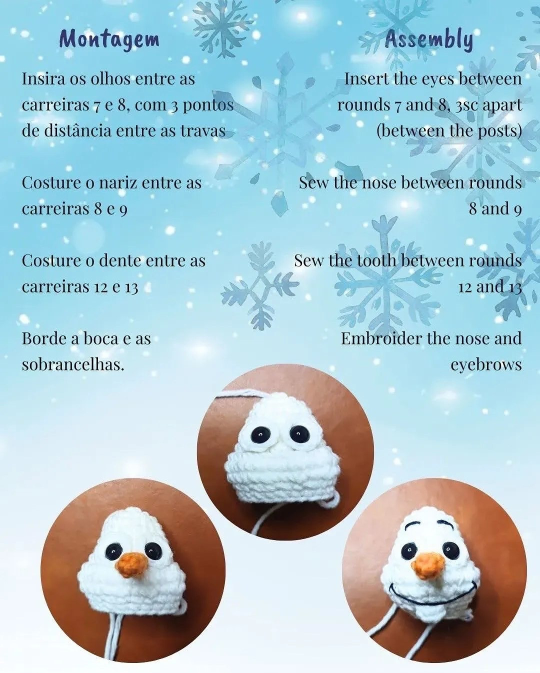 Crochet Snowman Amigurumi Pattern for Winter Fun