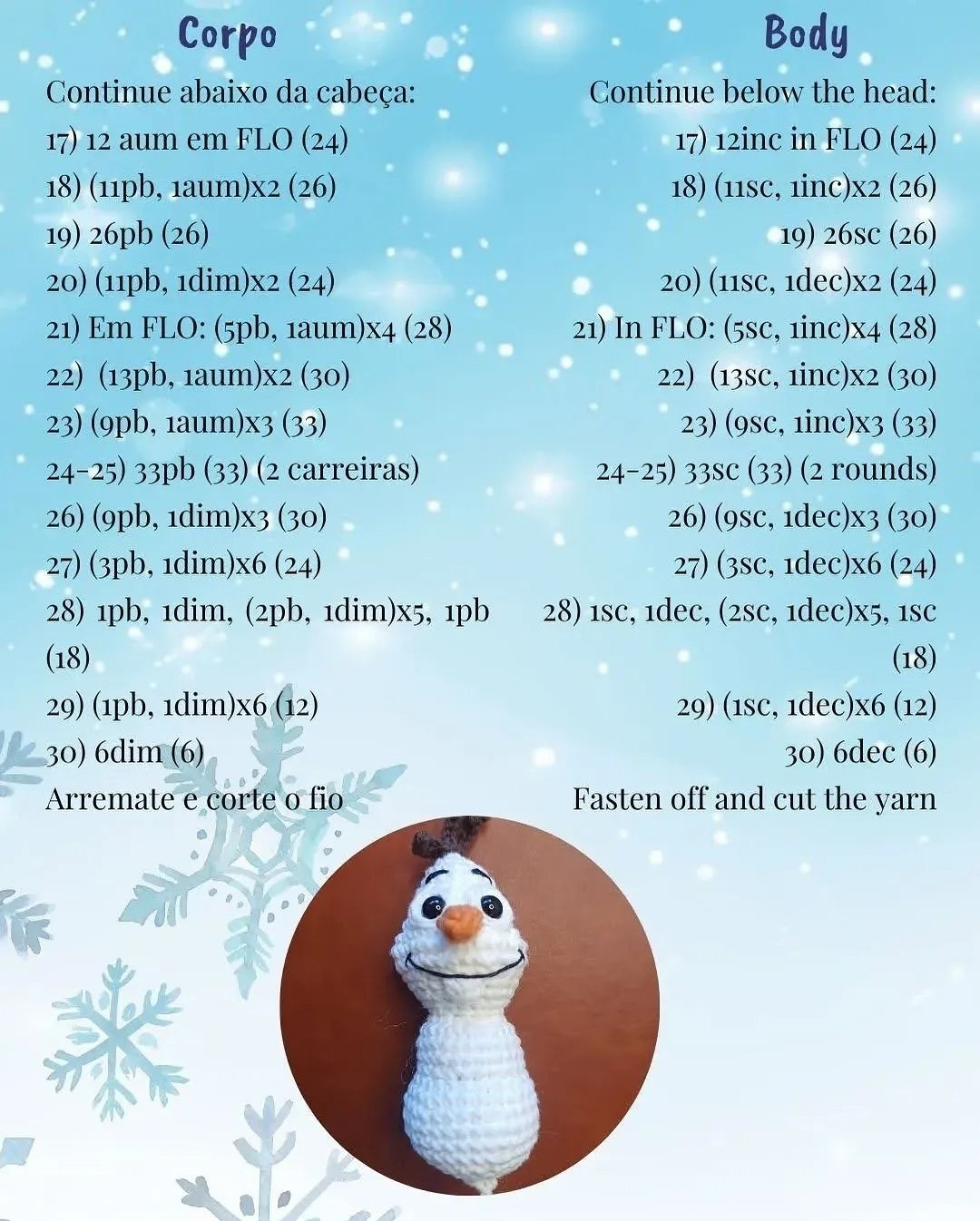 Crochet Snowman Amigurumi Pattern for Winter Fun