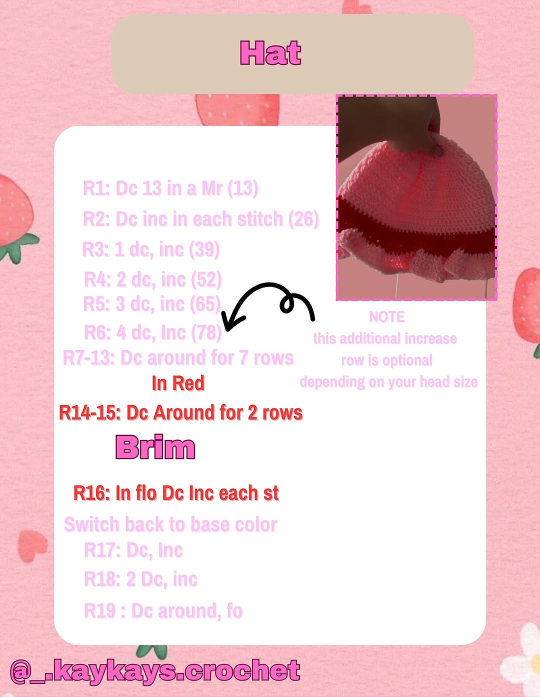 Crochet Strawberry Shortcake Hat Pattern for Summer Fun