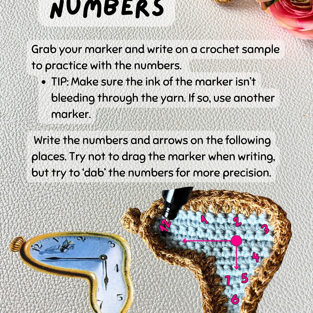 Crochet Surreal Clock Pattern Inspired by Salvador Dali's Melting Clocks