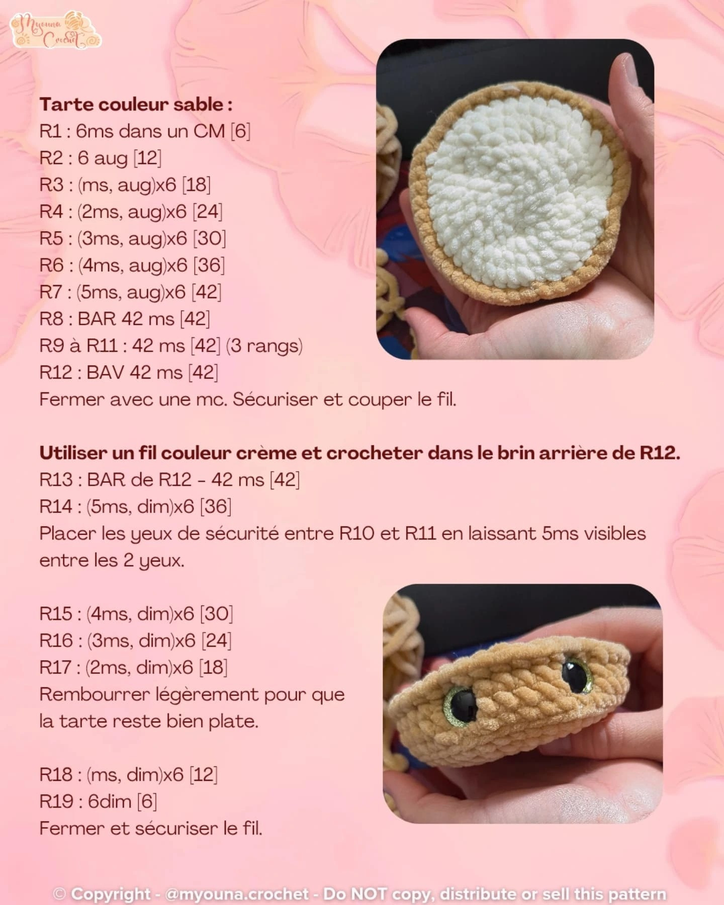 Crochet Sweet Strawberry Pie with Step-by-Step Free Pattern Guide