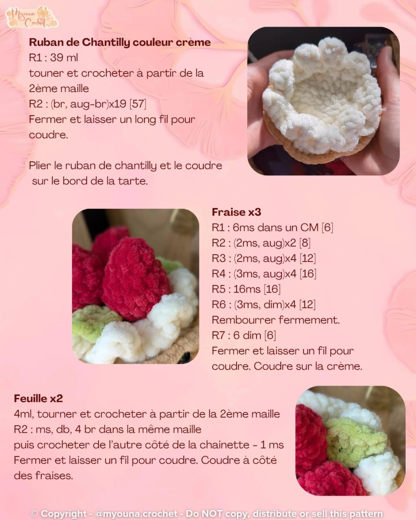 Crochet Sweet Strawberry Pie with Step-by-Step Free Pattern Guide