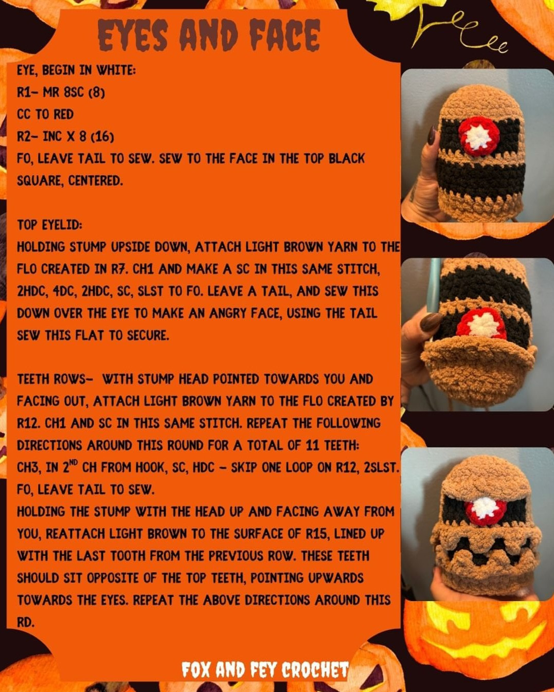 Crochet This Spooky Pumpkin Tree for Halloween Fun!