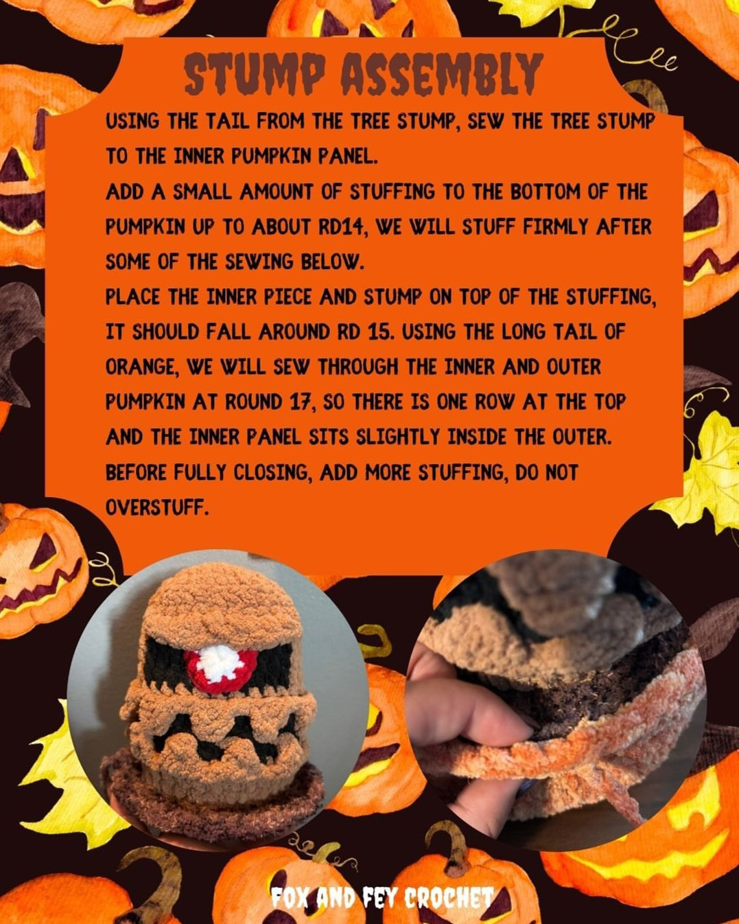 Crochet This Spooky Pumpkin Tree for Halloween Fun!