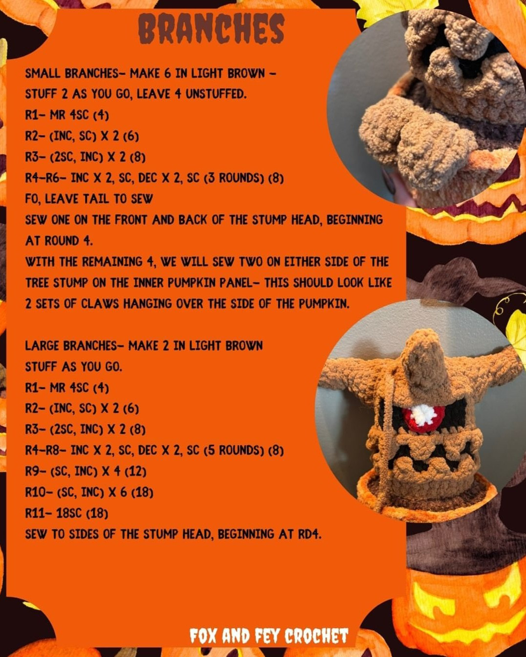 Crochet This Spooky Pumpkin Tree for Halloween Fun!