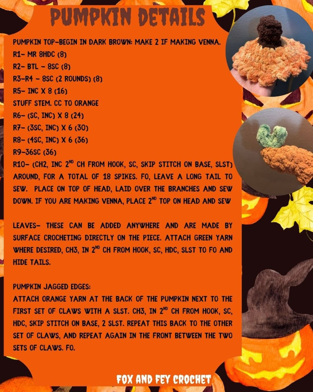 Crochet This Spooky Pumpkin Tree for Halloween Fun!