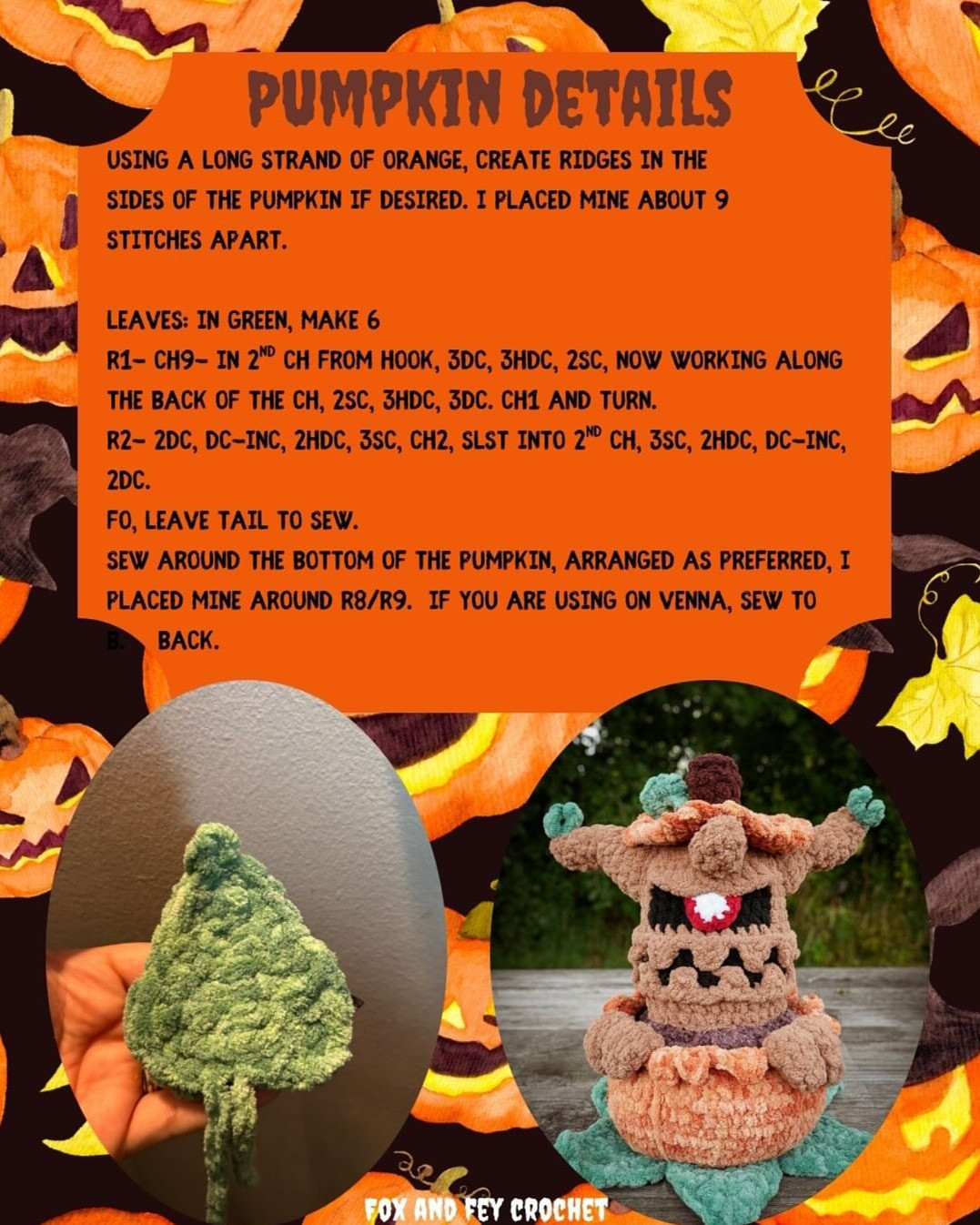 Crochet This Spooky Pumpkin Tree for Halloween Fun!