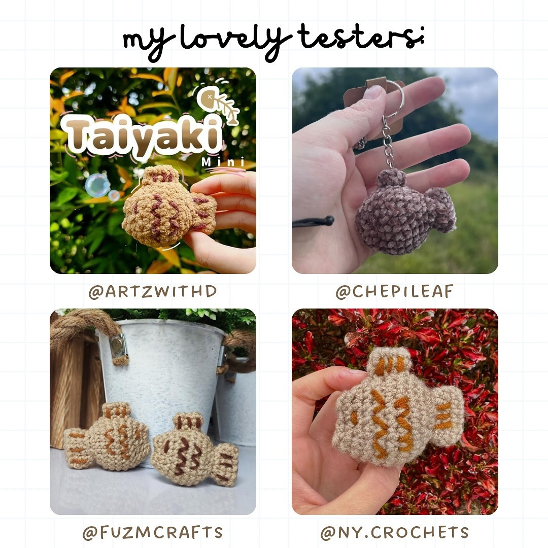 Crochet Tiny Taiyaki Pattern by knottymeow - Free and Easy Tutorial