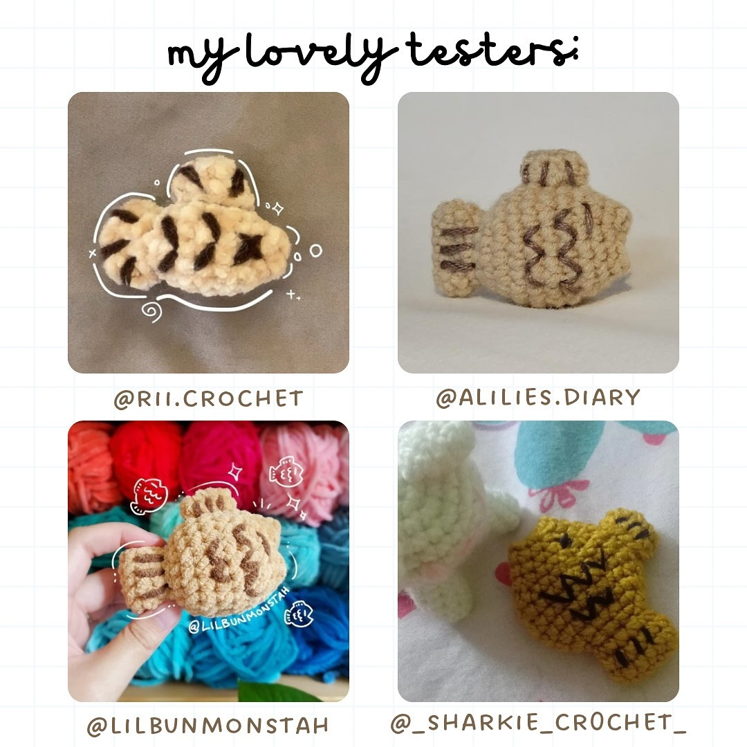 Crochet Tiny Taiyaki Pattern by knottymeow - Free and Easy Tutorial