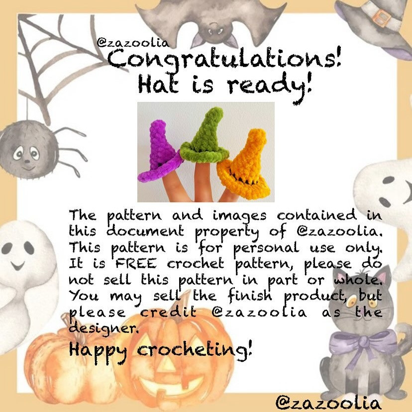 Crochet Witch Hat Free Pattern for Halloween Fun Crafting