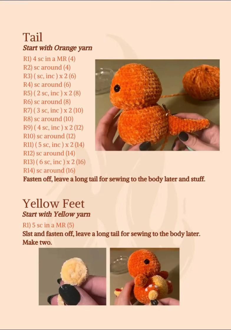 Crochet Your Own Adorable Charmander with This Free Pattern