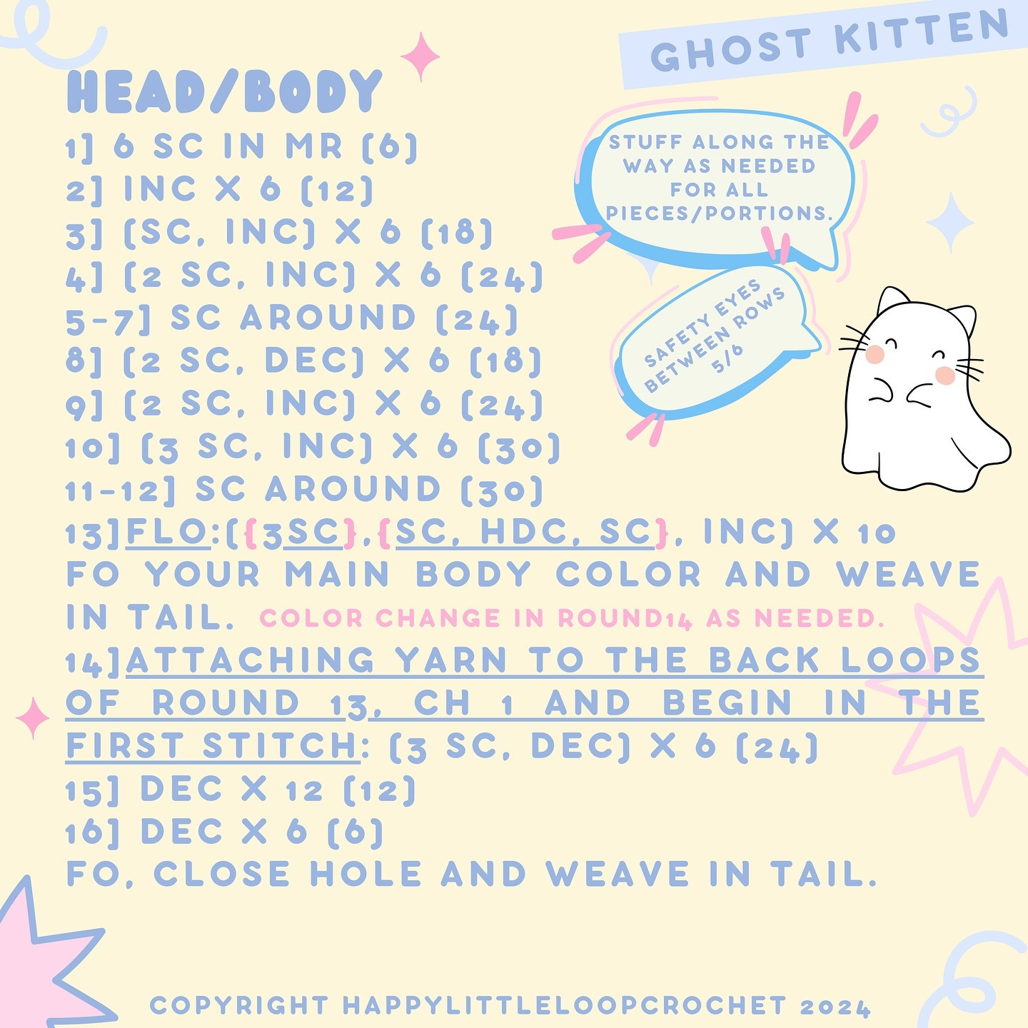 Crochet Your Own Adorable Ghost Kitten with This Free Pattern