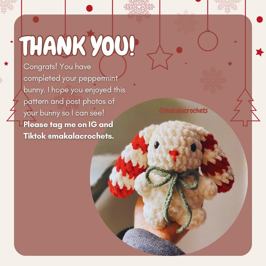 Crochet Your Own Adorable Peppermint Bunny with This Free Pattern