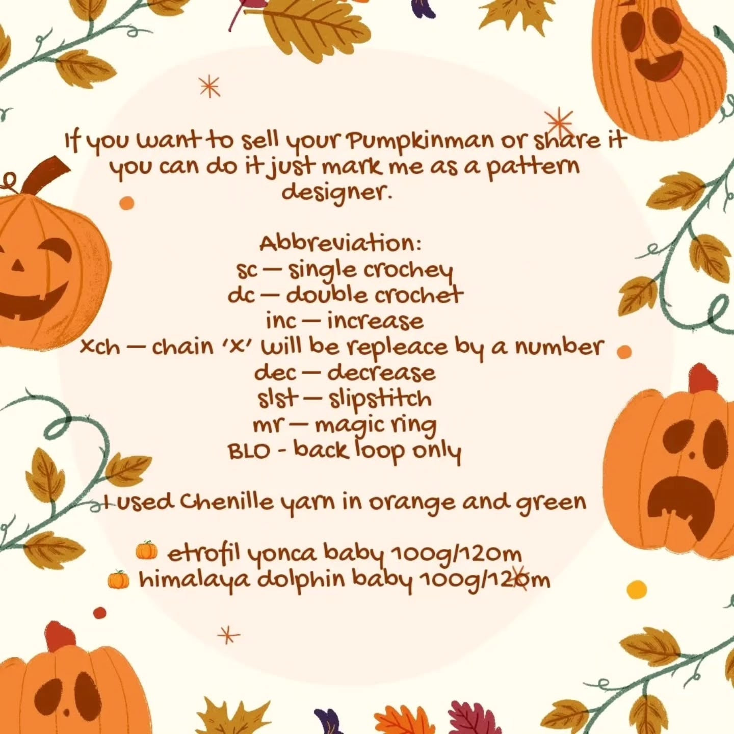 Crochet Your Own Adorable Pumpkinman with Free Pattern