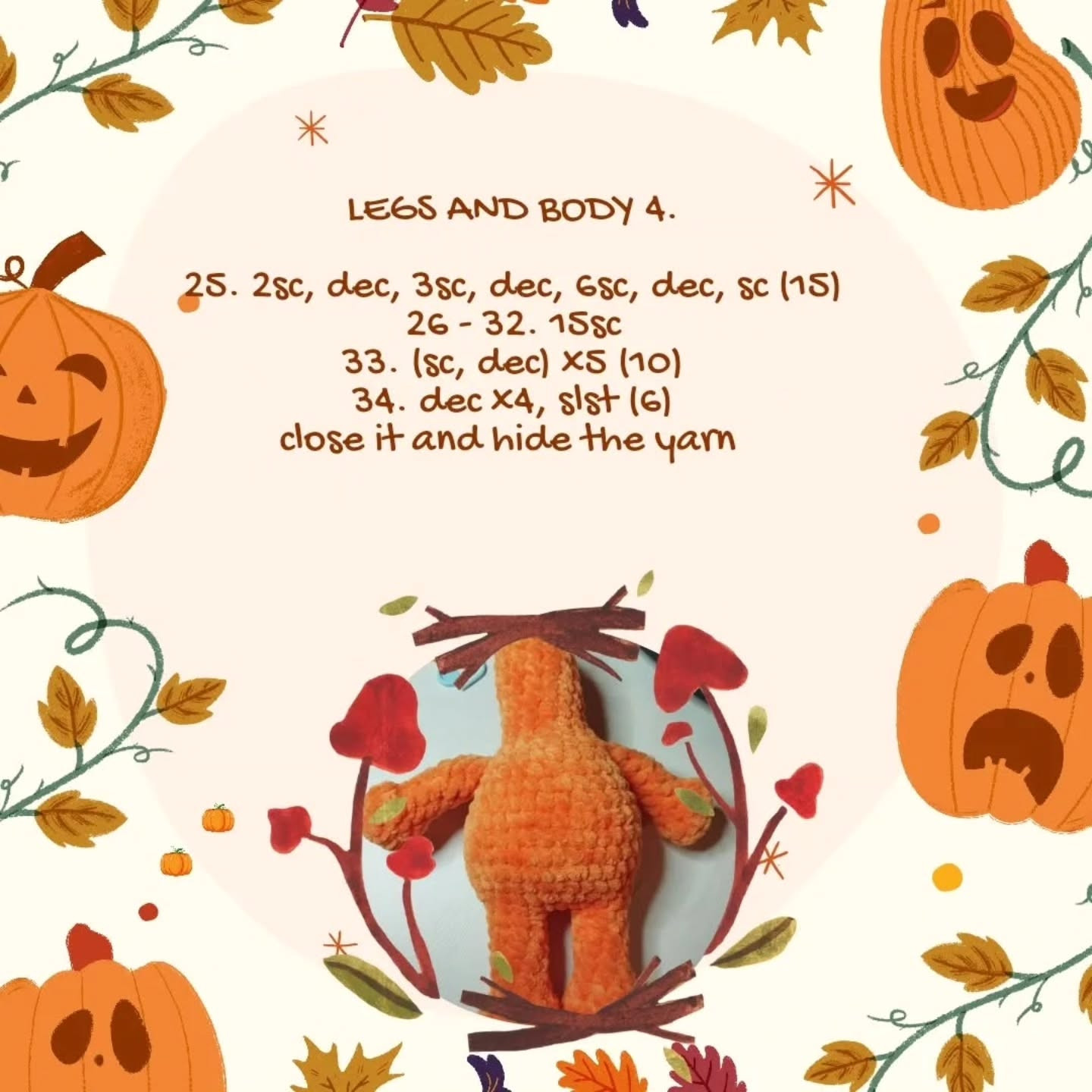 Crochet Your Own Adorable Pumpkinman with Free Pattern